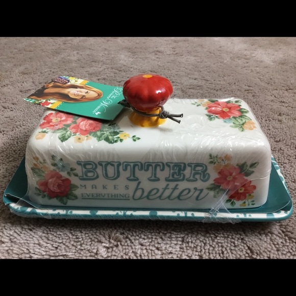 Pioneer Woman Vintage Floral Butter Dish - Picture 3 of 8